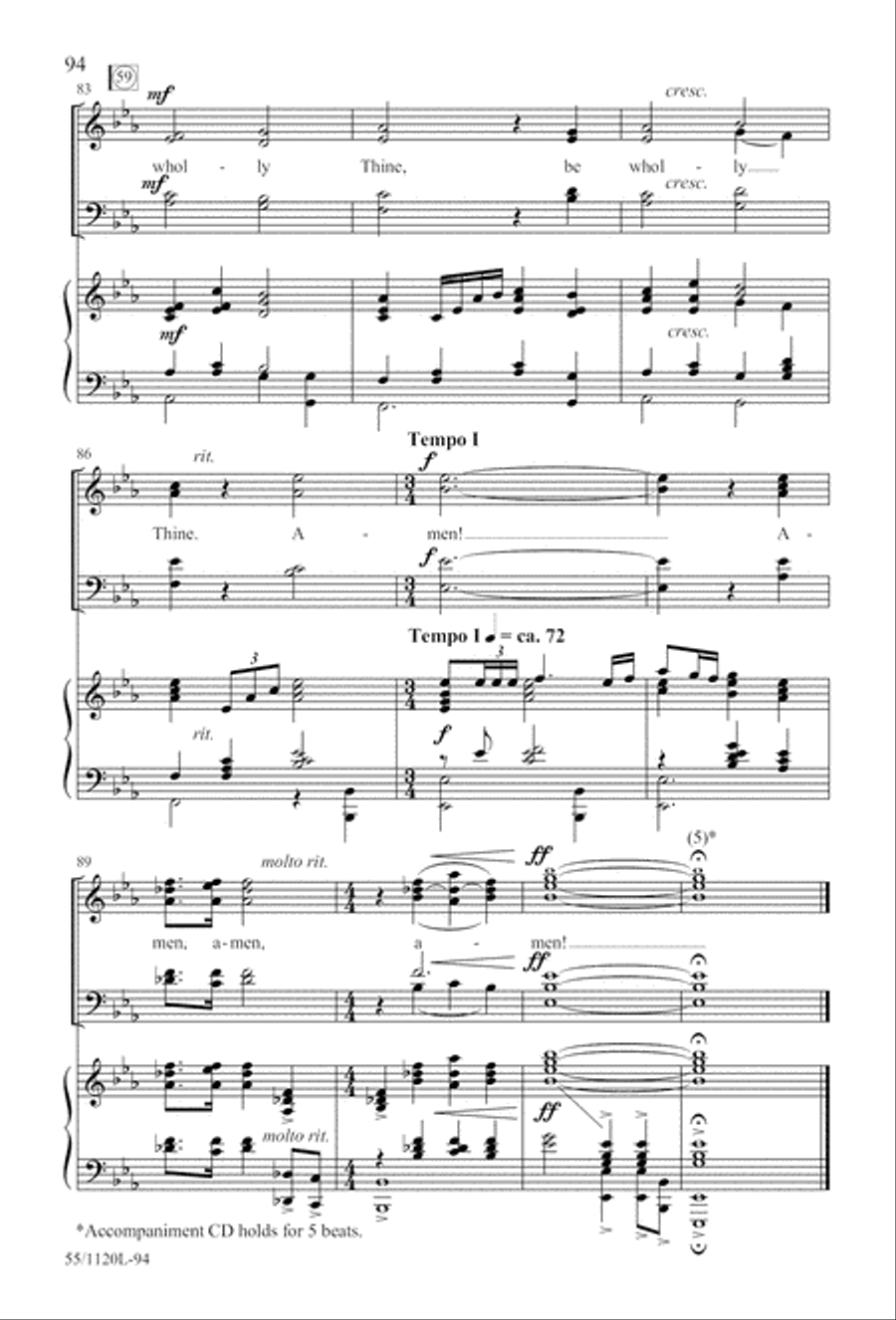Touched by the Christ (Digital Download) 4-Part scores gallery preview page 94
