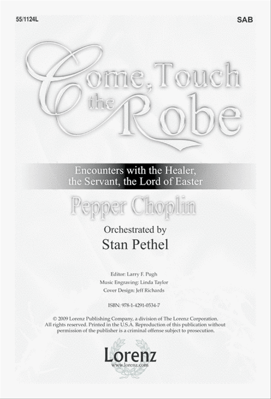 Come, Touch the Robe (Digital Download) 3-Part scores gallery preview page 1