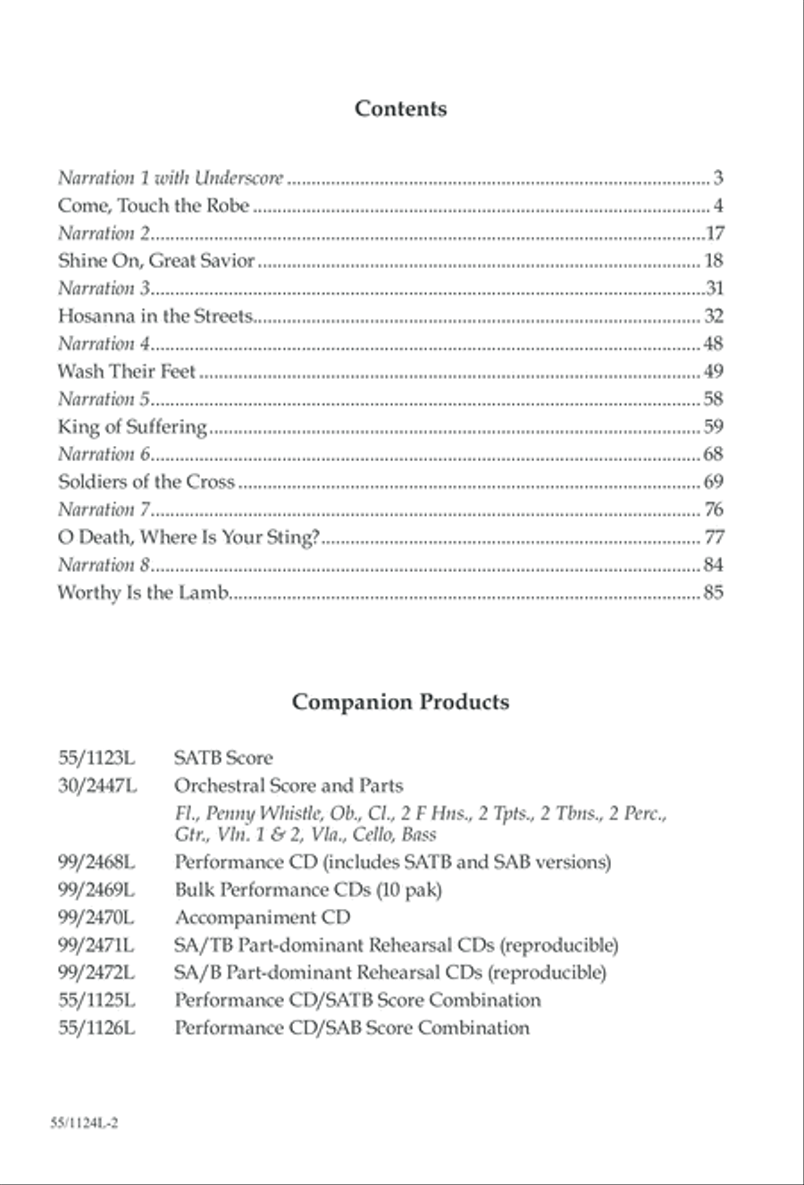 Come, Touch the Robe (Digital Download) 3-Part scores gallery preview page 2