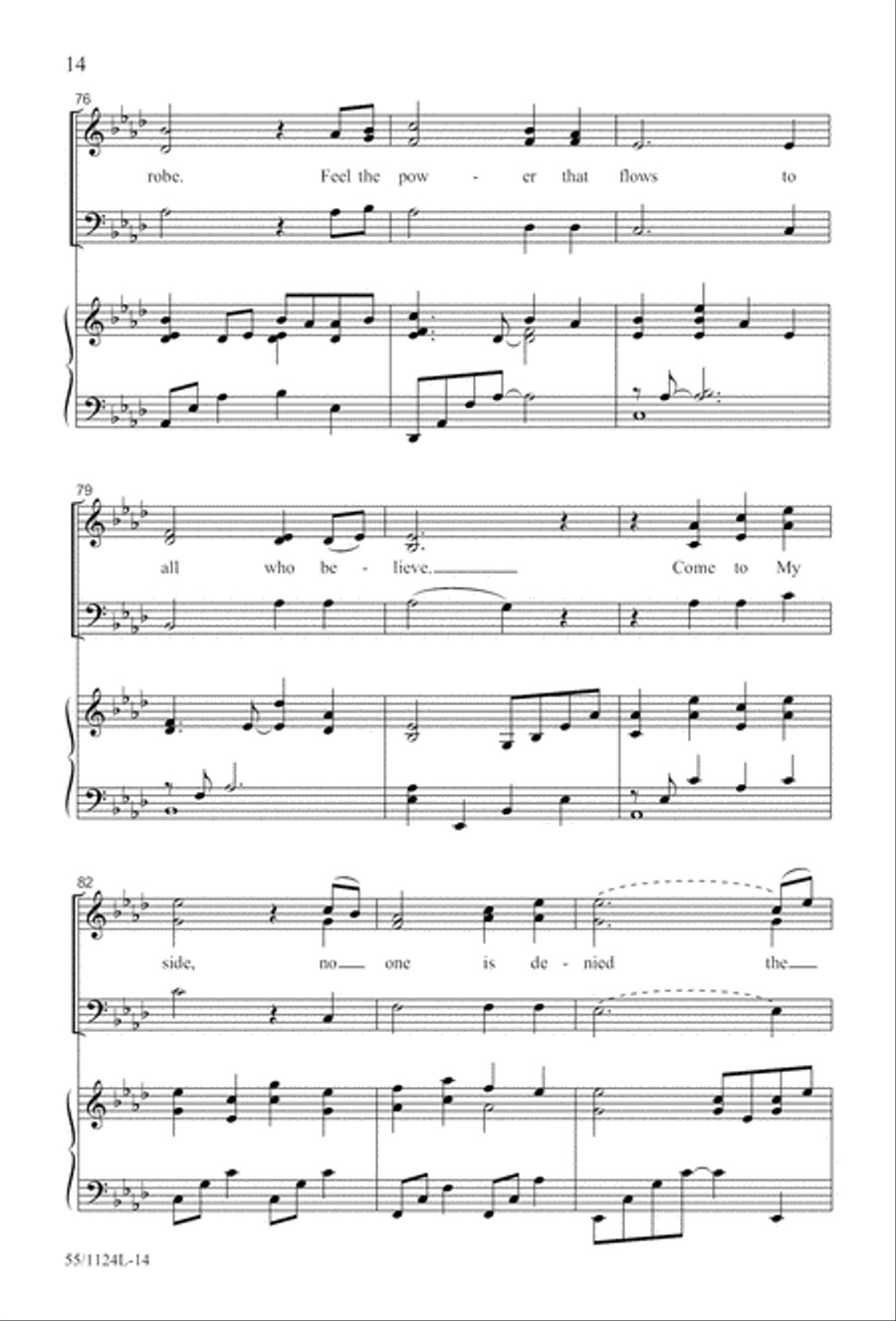 Come, Touch the Robe (Digital Download) 3-Part scores gallery preview page 14
