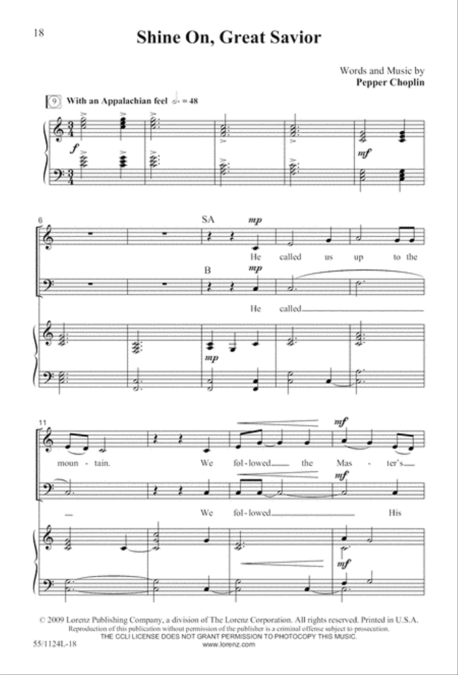 Come, Touch the Robe (Digital Download) 3-Part scores gallery preview page 18
