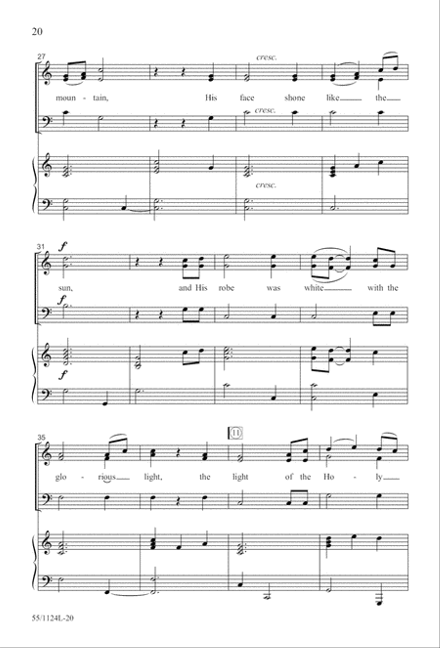 Come, Touch the Robe (Digital Download) 3-Part scores gallery preview page 20
