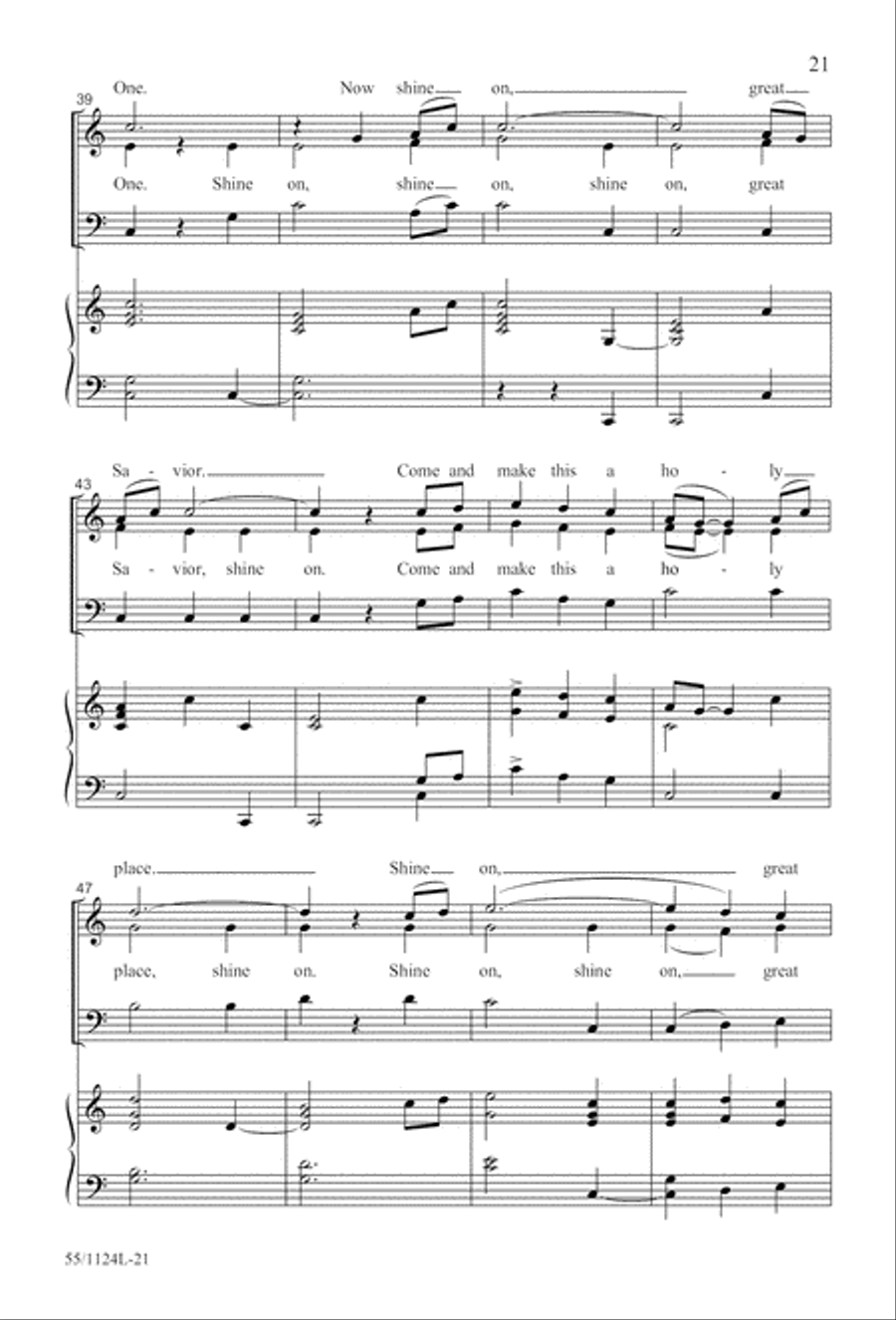 Come, Touch the Robe (Digital Download) 3-Part scores gallery preview page 21
