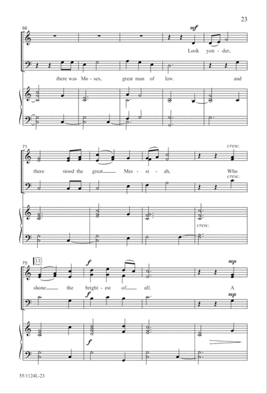 Come, Touch the Robe (Digital Download) 3-Part scores gallery preview page 23