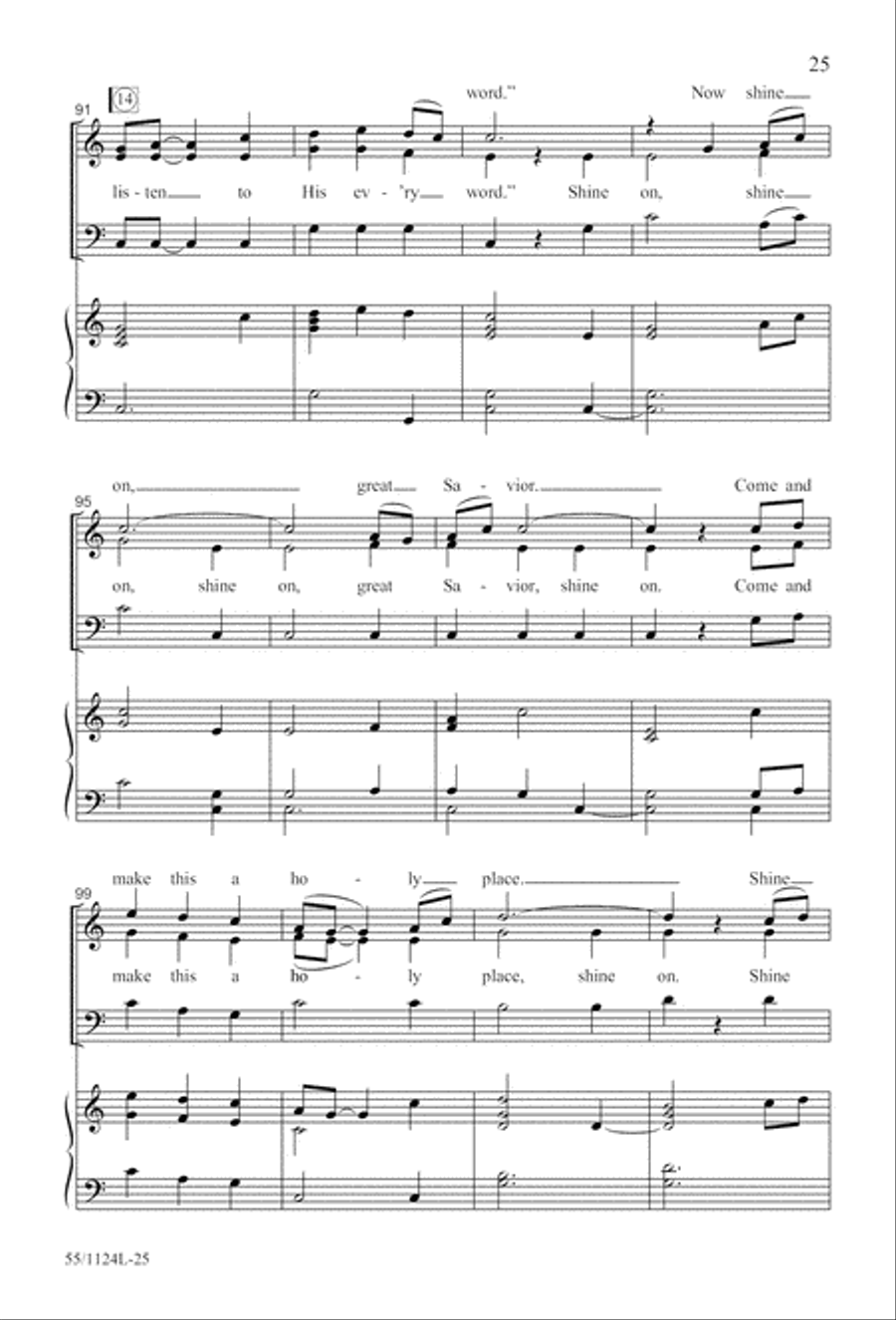 Come, Touch the Robe (Digital Download) 3-Part scores gallery preview page 25