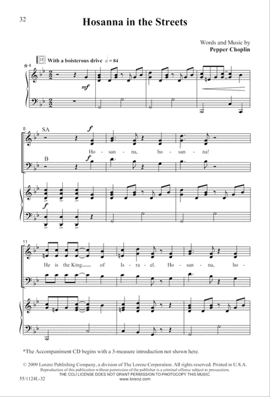 Come, Touch the Robe (Digital Download) 3-Part scores gallery preview page 32