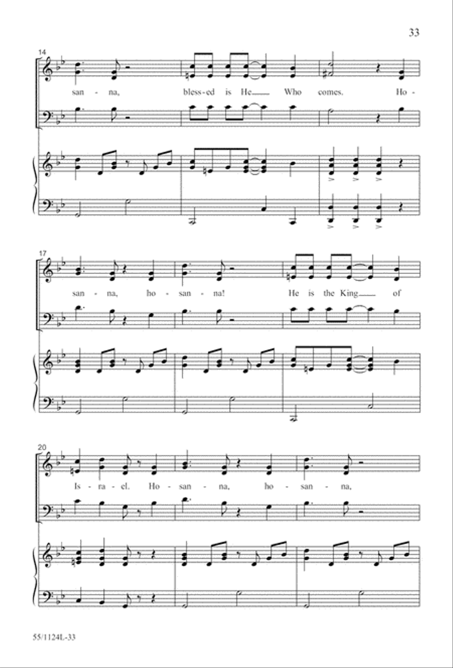 Come, Touch the Robe (Digital Download) 3-Part scores gallery preview page 33
