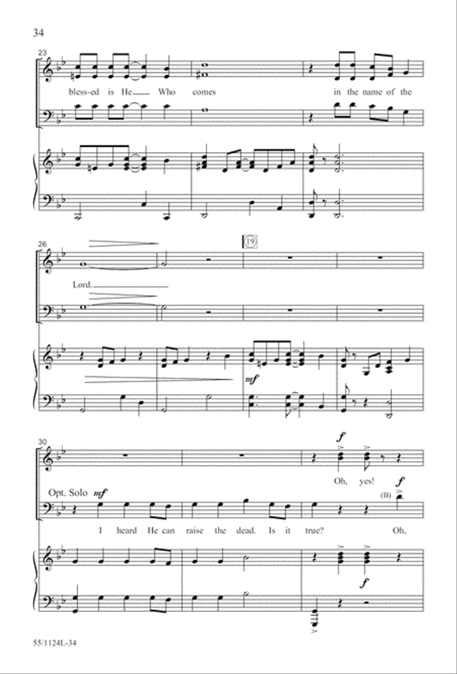 Come, Touch the Robe (Digital Download) 3-Part scores gallery preview page 34