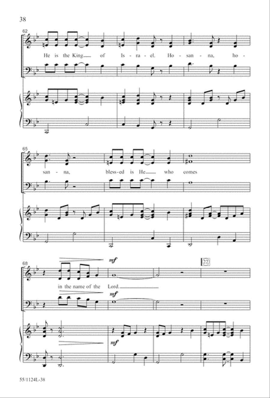 Come, Touch the Robe (Digital Download) 3-Part scores gallery preview page 38