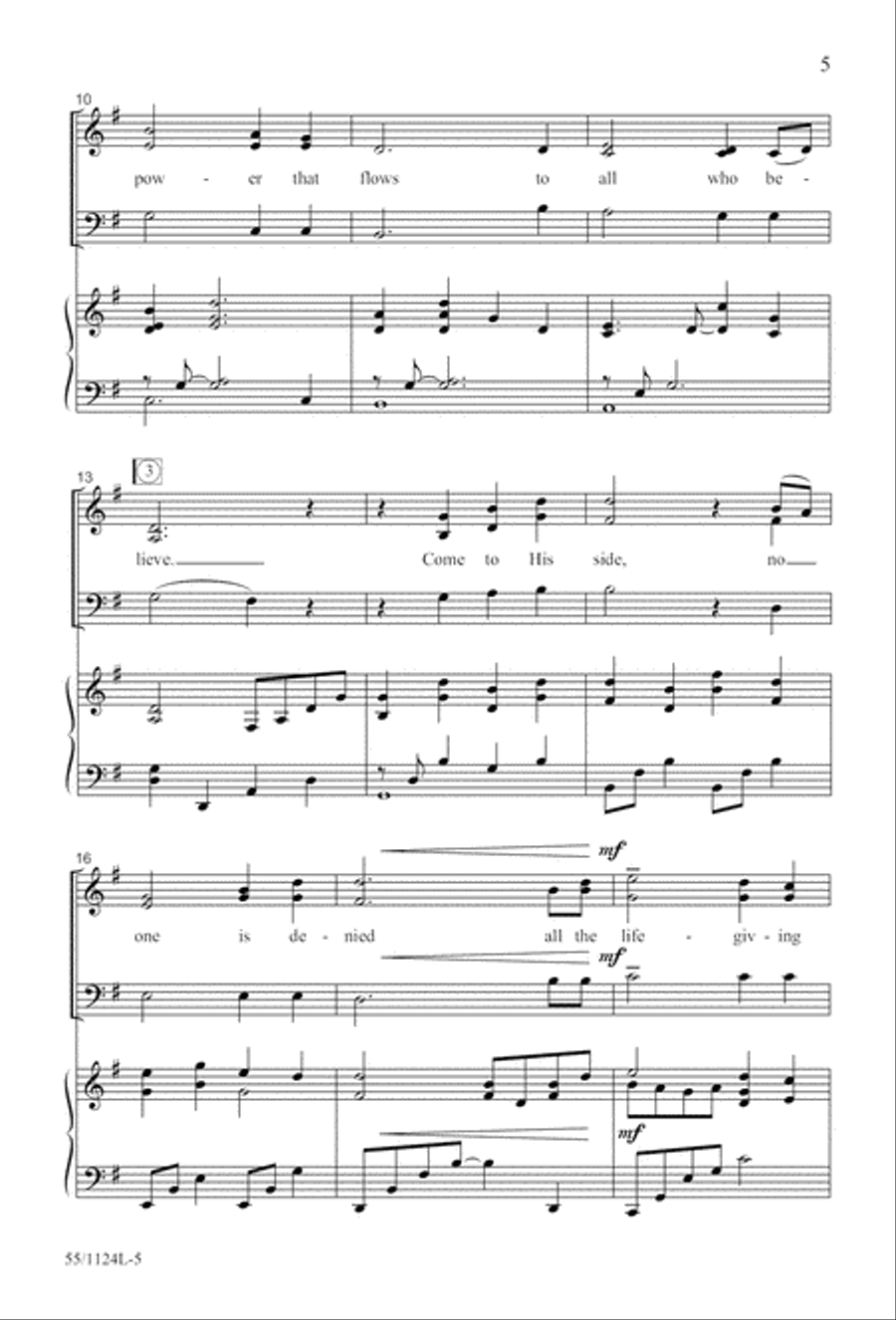 Come, Touch the Robe (Digital Download) 3-Part scores gallery preview page 5