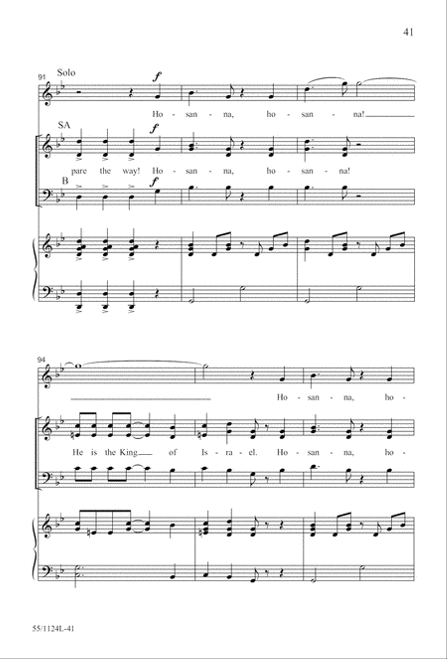 Come, Touch the Robe (Digital Download) 3-Part scores gallery preview page 41