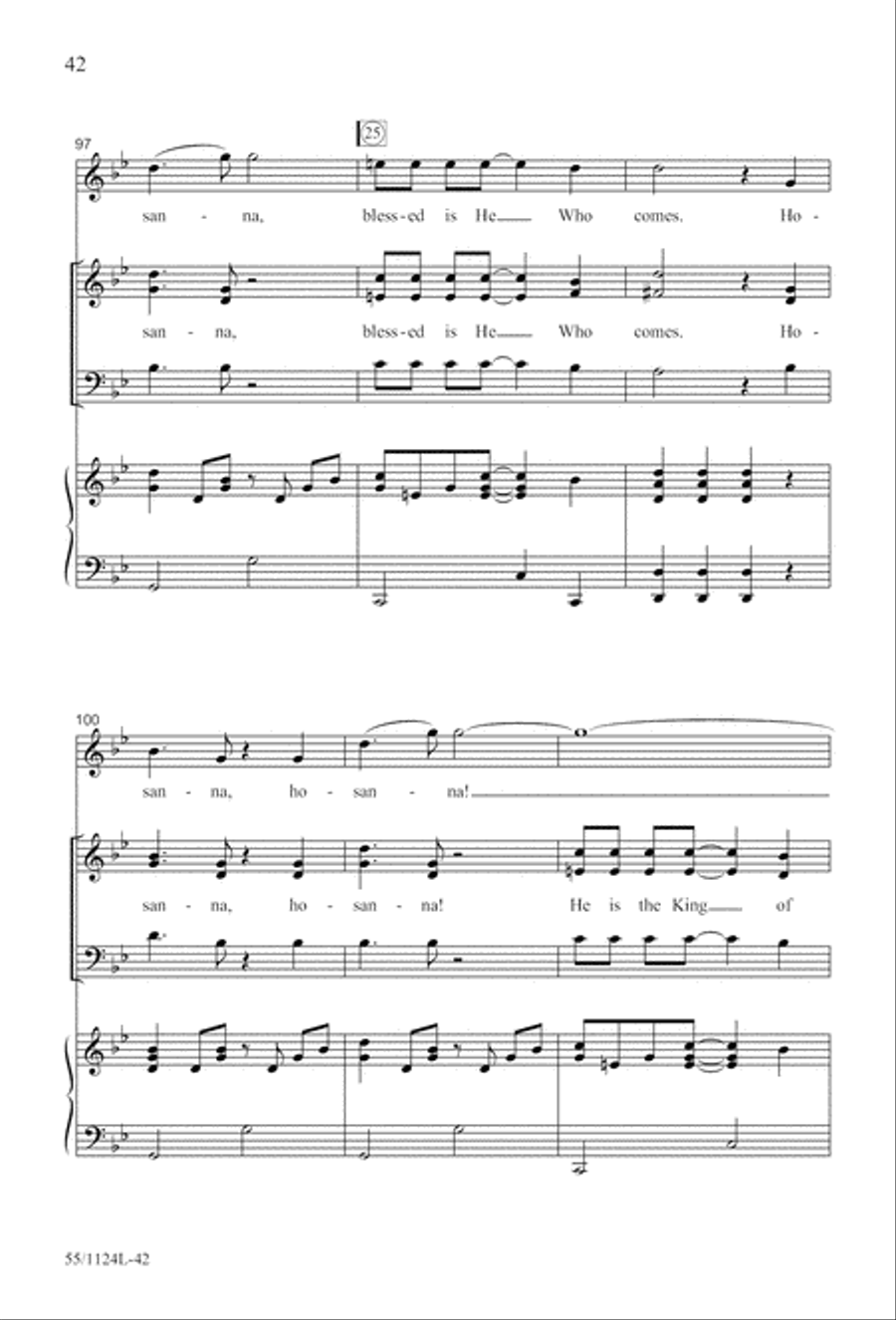 Come, Touch the Robe (Digital Download) 3-Part scores gallery preview page 42