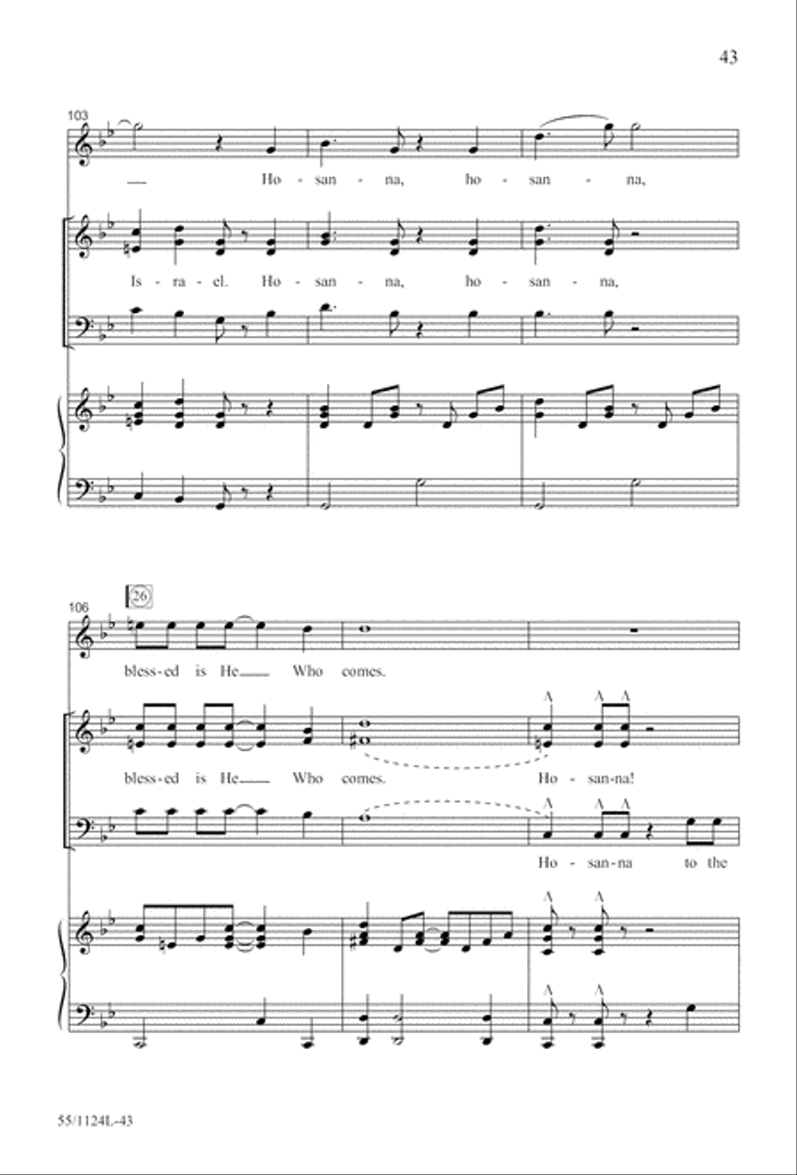 Come, Touch the Robe (Digital Download) 3-Part scores gallery preview page 43