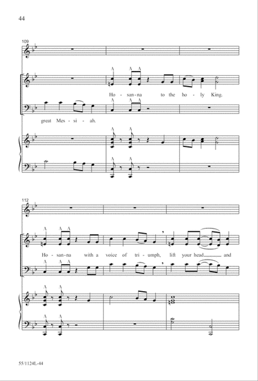 Come, Touch the Robe (Digital Download) 3-Part scores gallery preview page 44