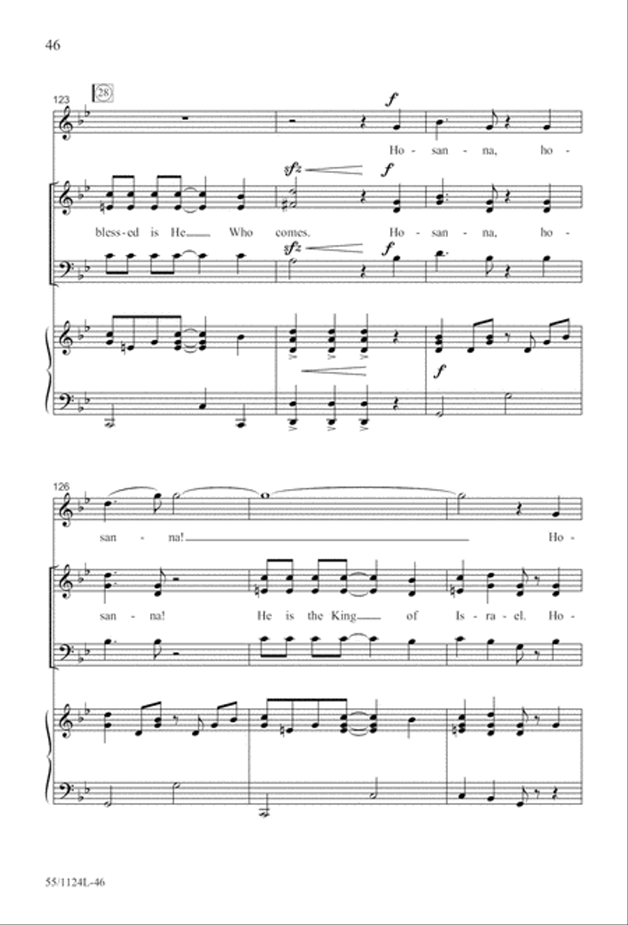 Come, Touch the Robe (Digital Download) 3-Part scores gallery preview page 46