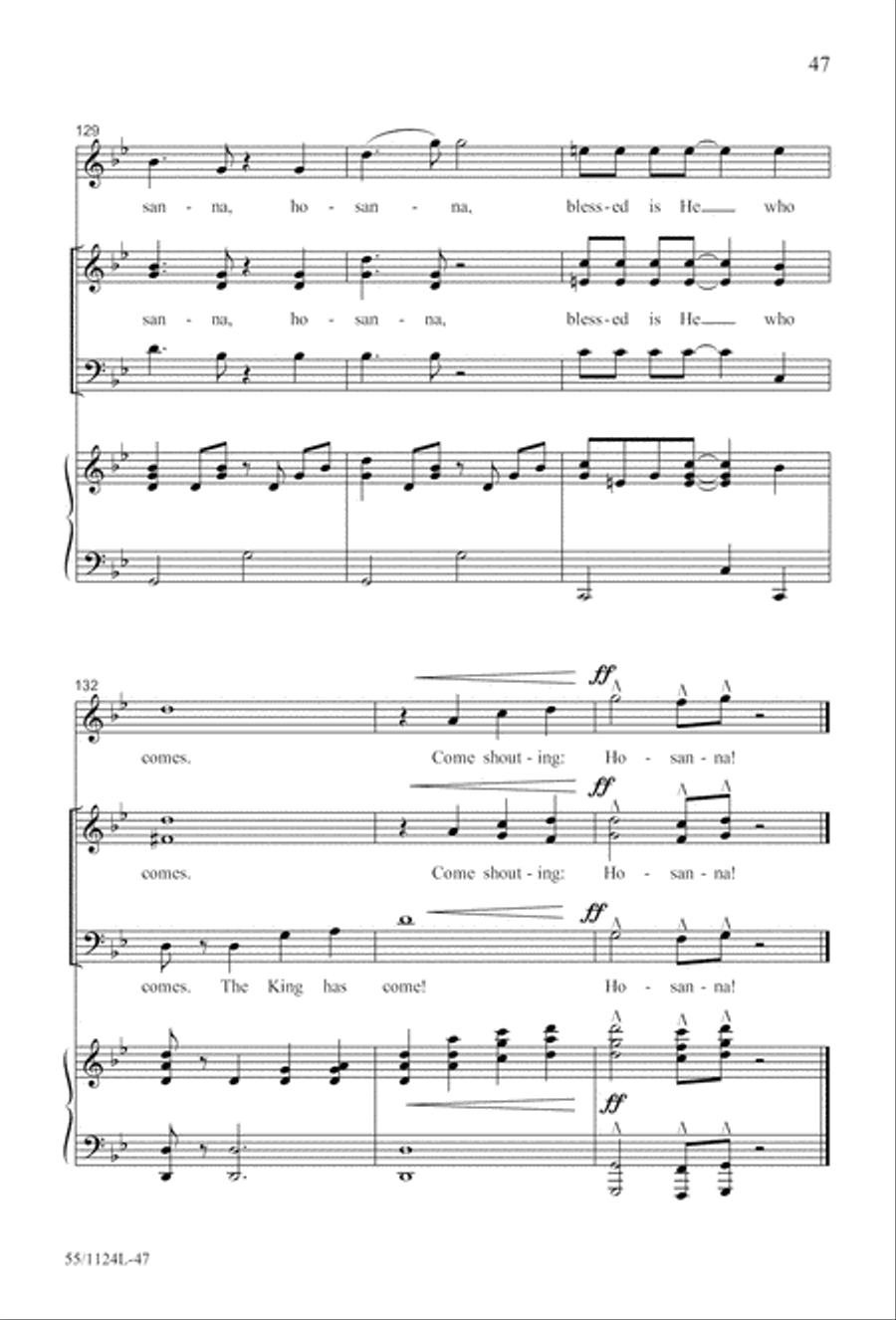 Come, Touch the Robe (Digital Download) 3-Part scores gallery preview page 47