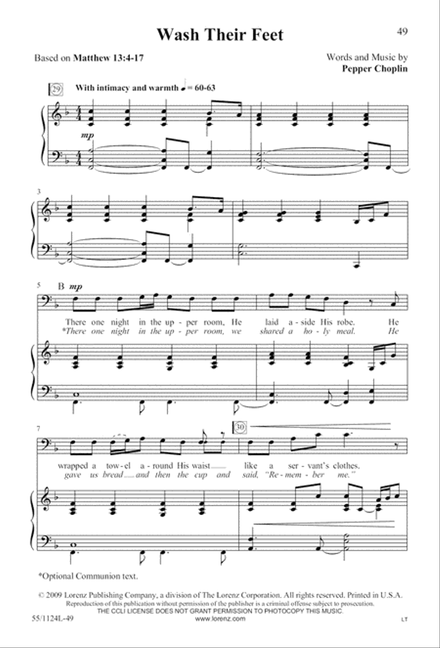 Come, Touch the Robe (Digital Download) 3-Part scores gallery preview page 49