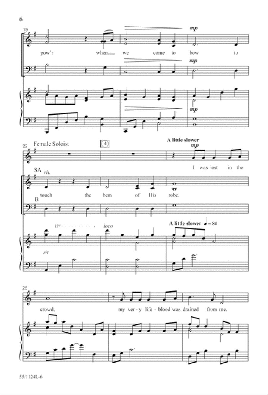Come, Touch the Robe (Digital Download) 3-Part scores gallery preview page 6