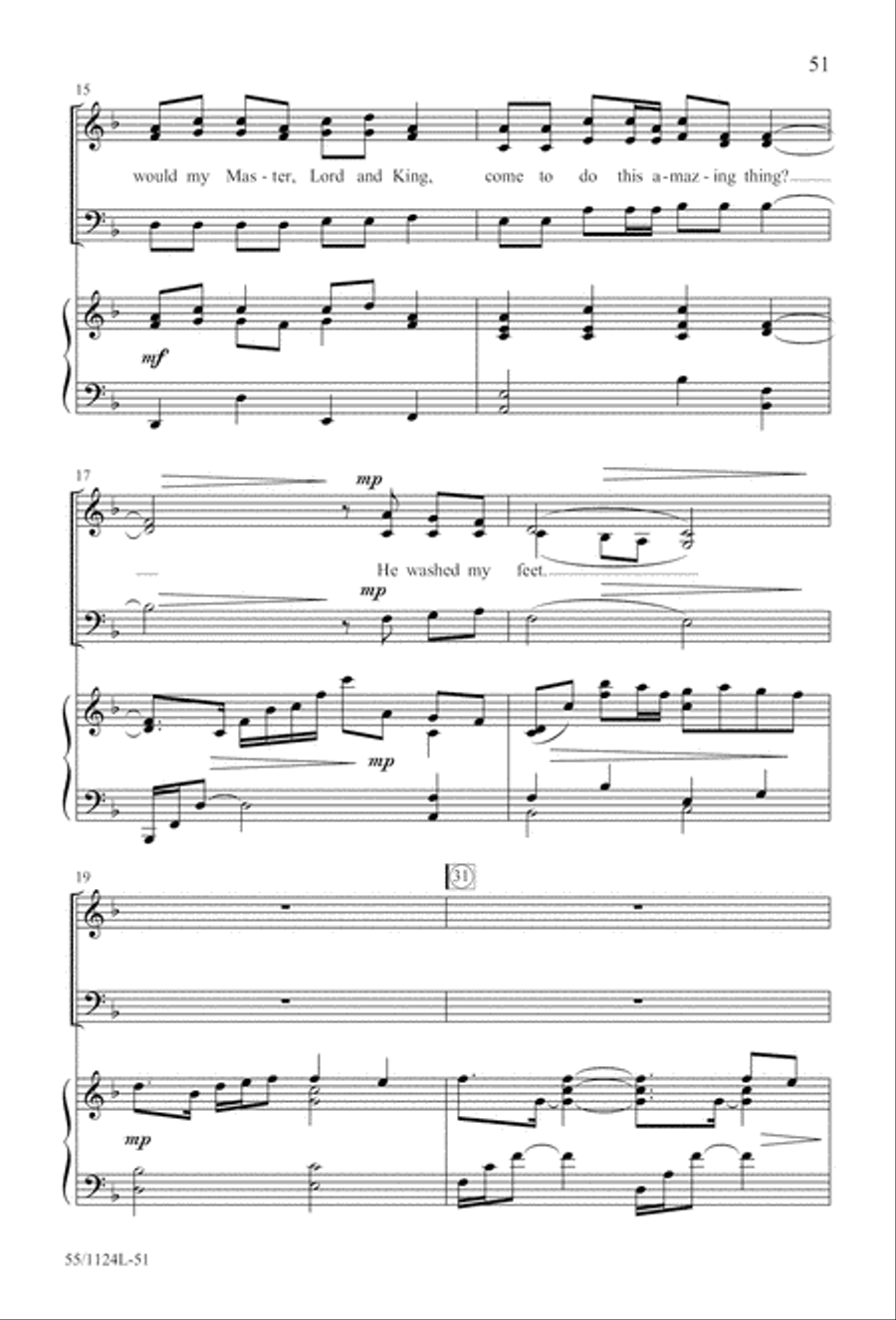 Come, Touch the Robe (Digital Download) 3-Part scores gallery preview page 51
