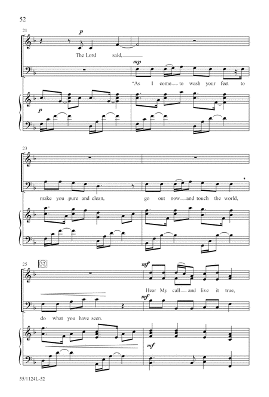 Come, Touch the Robe (Digital Download) 3-Part scores gallery preview page 52