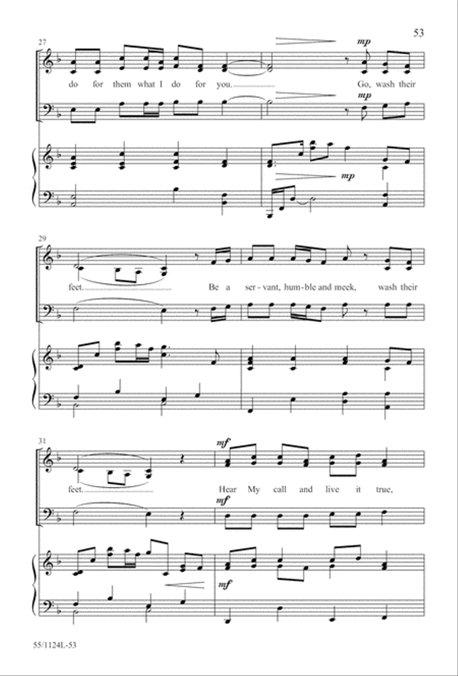 Come, Touch the Robe (Digital Download) 3-Part scores gallery preview page 53