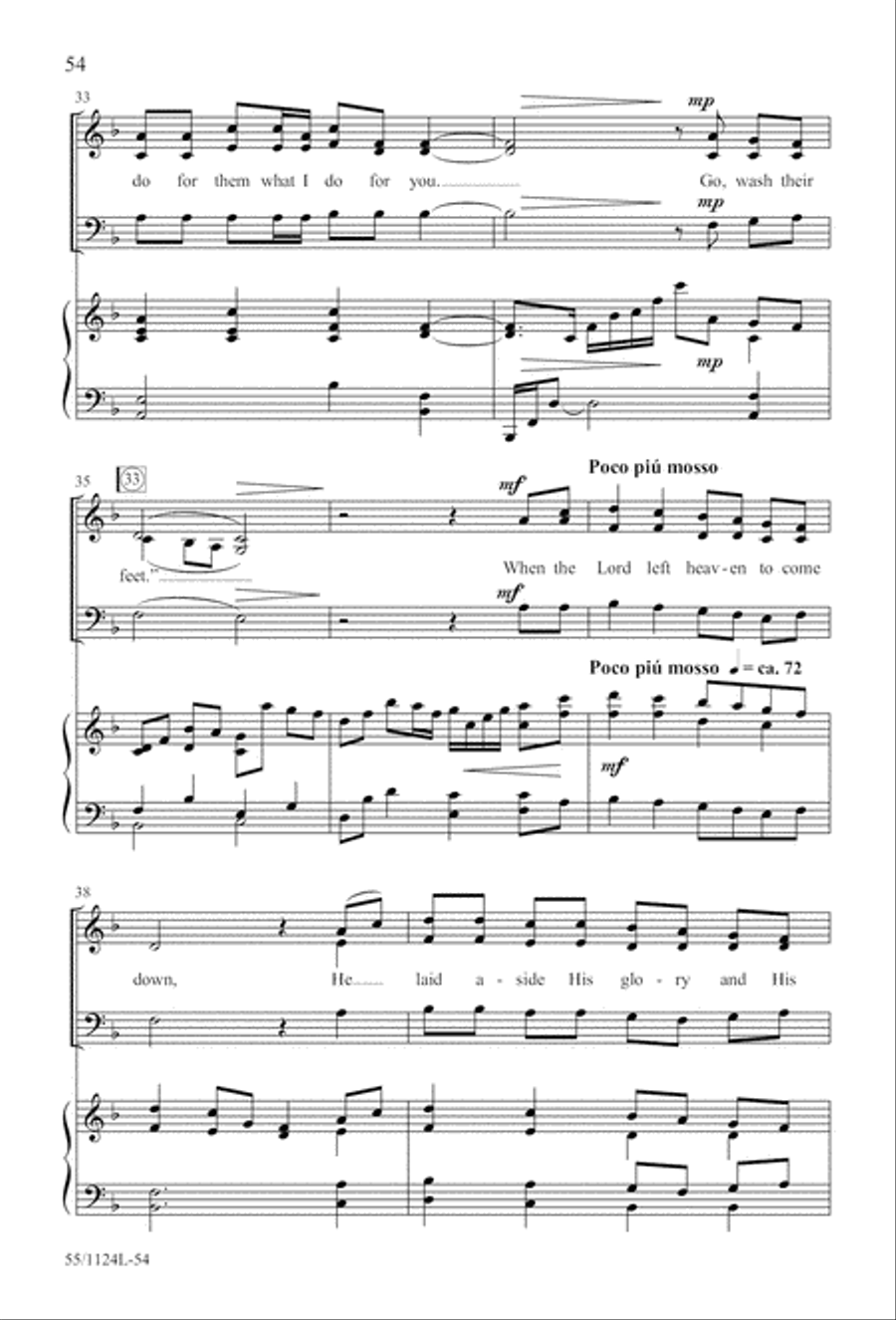 Come, Touch the Robe (Digital Download) 3-Part scores gallery preview page 54