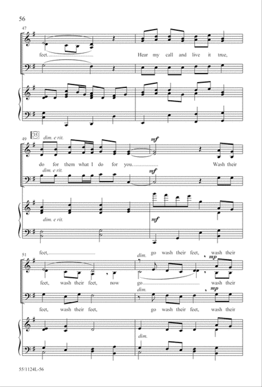 Come, Touch the Robe (Digital Download) 3-Part scores gallery preview page 56