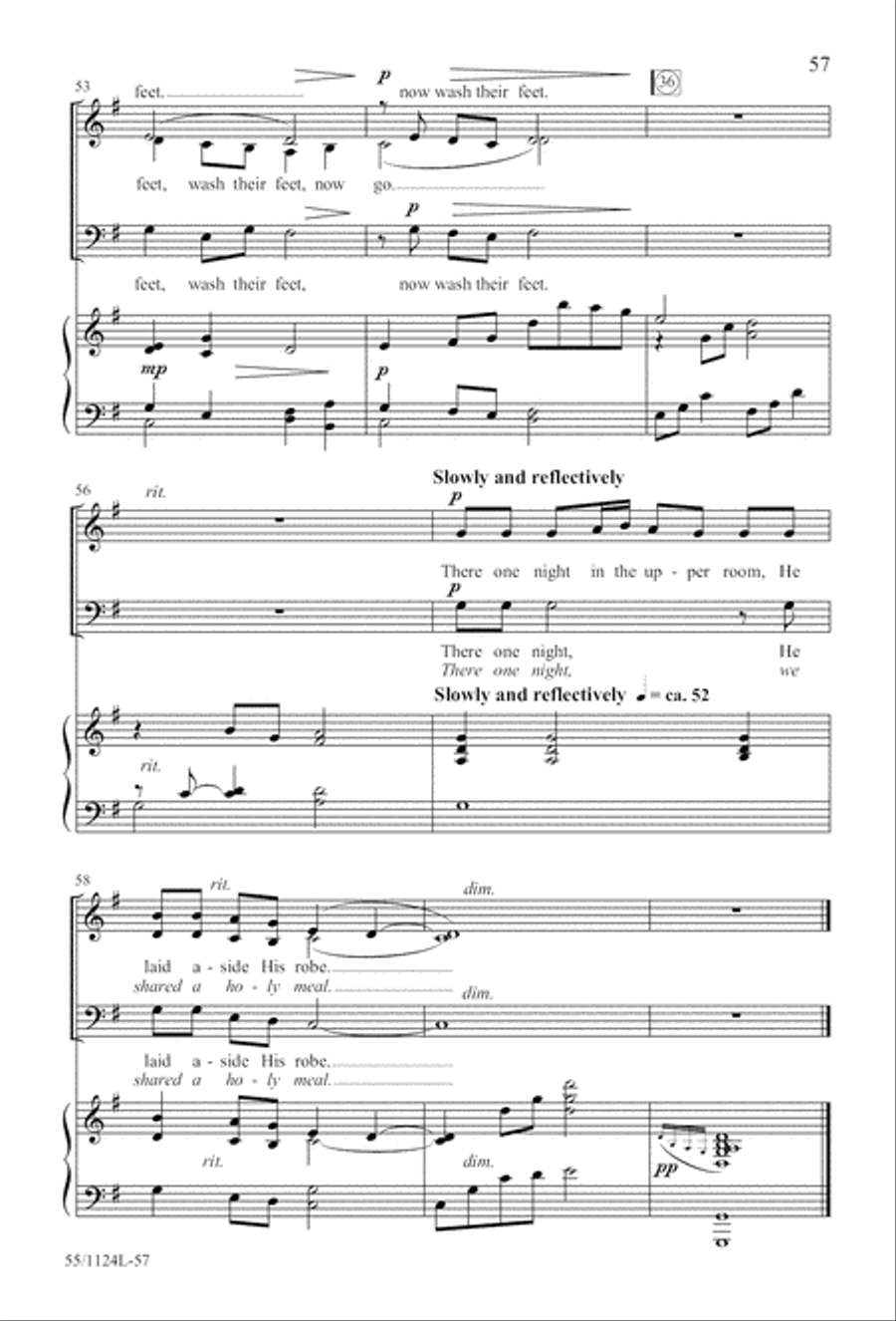 Come, Touch the Robe (Digital Download) 3-Part scores gallery preview page 57