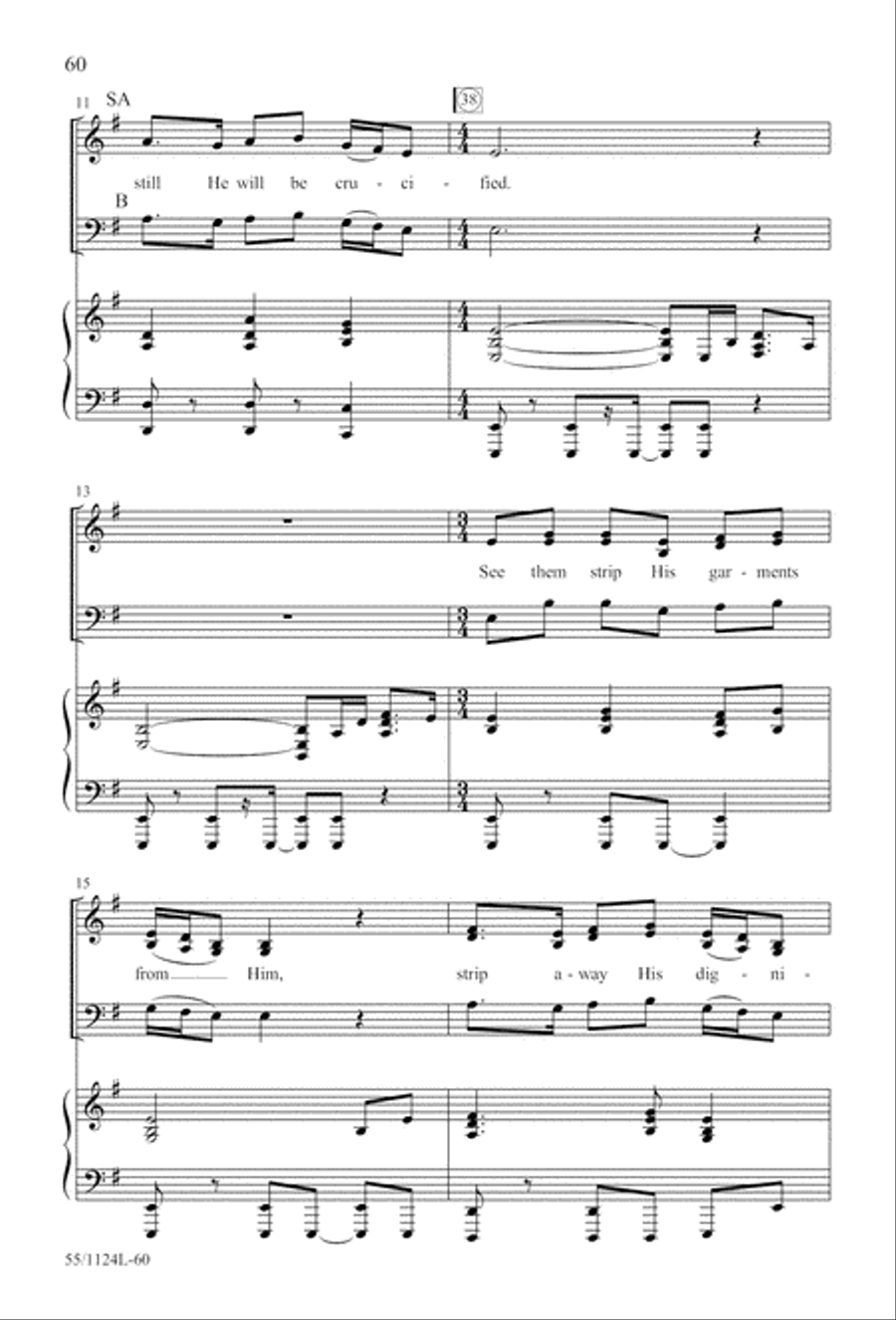 Come, Touch the Robe (Digital Download) 3-Part scores gallery preview page 60