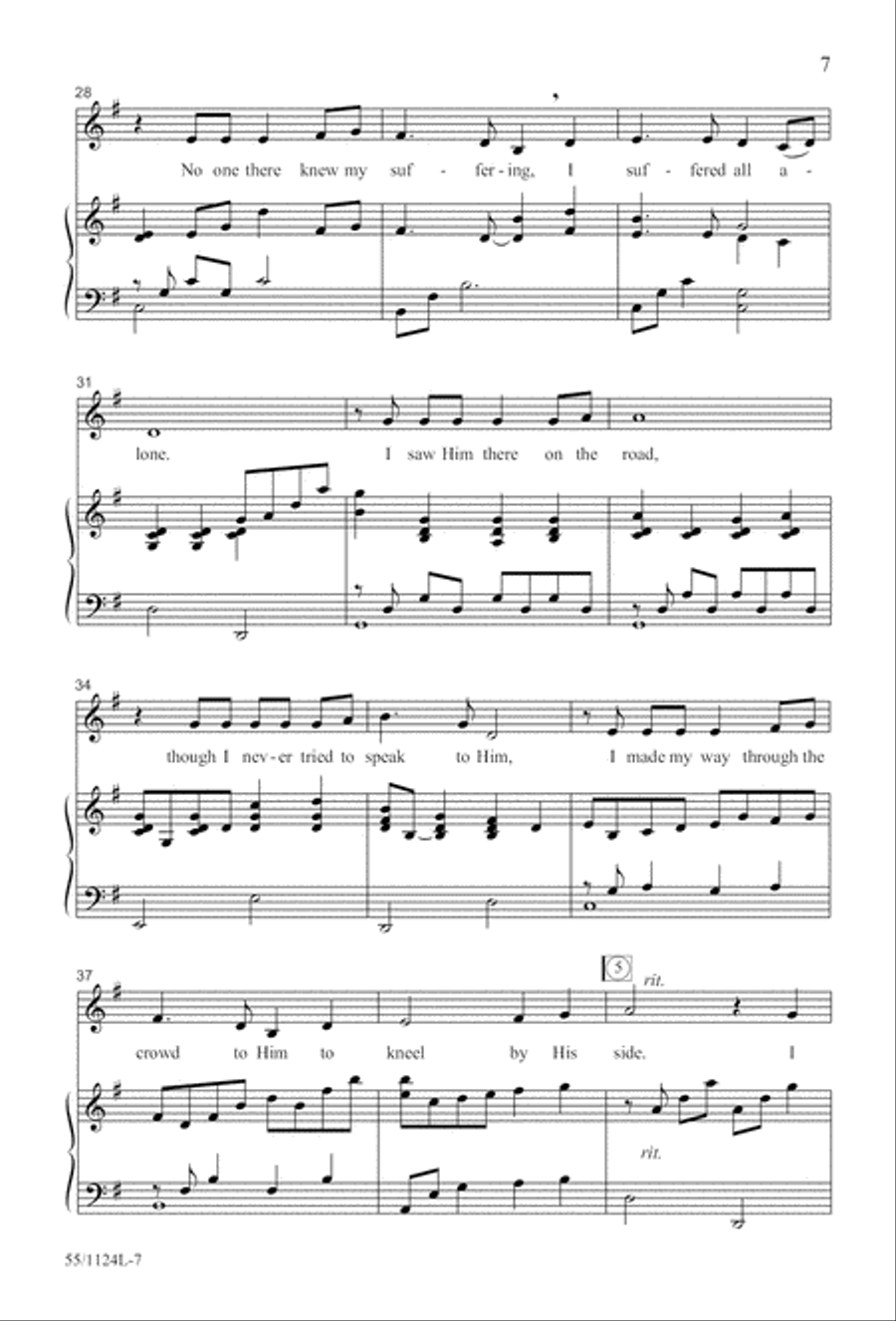 Come, Touch the Robe (Digital Download) 3-Part scores gallery preview page 7