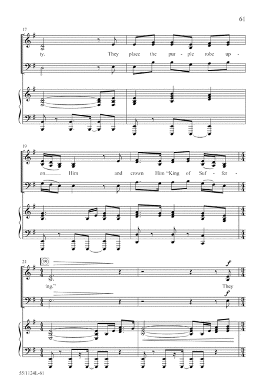 Come, Touch the Robe (Digital Download) 3-Part scores gallery preview page 61