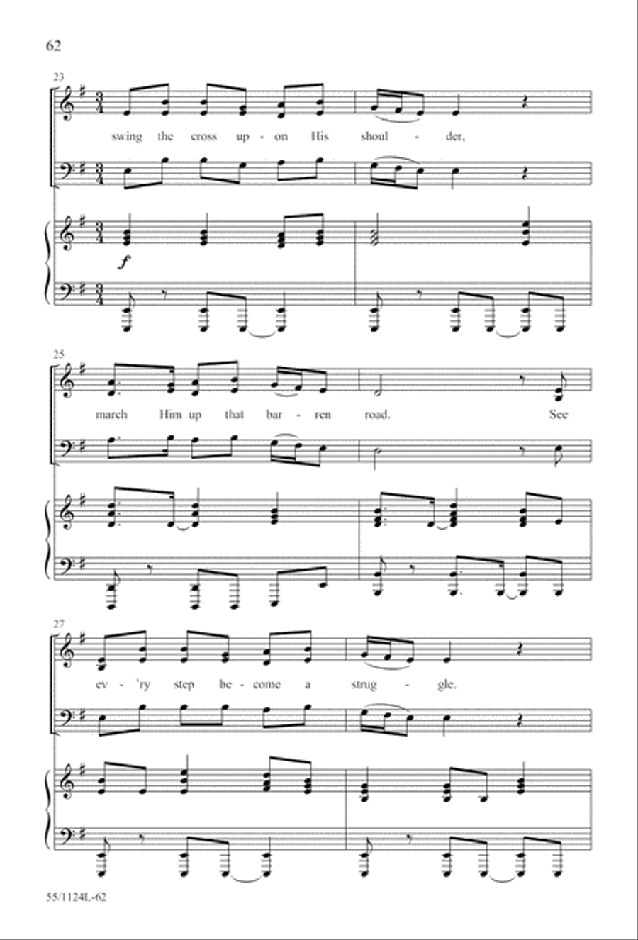 Come, Touch the Robe (Digital Download) 3-Part scores gallery preview page 62