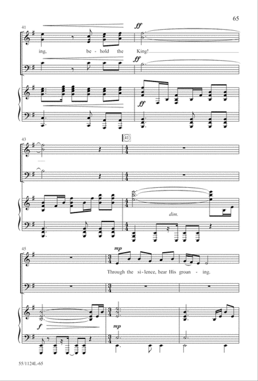 Come, Touch the Robe (Digital Download) 3-Part scores gallery preview page 65