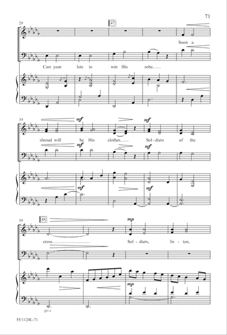 Come, Touch the Robe (Digital Download) 3-Part scores gallery preview page 71