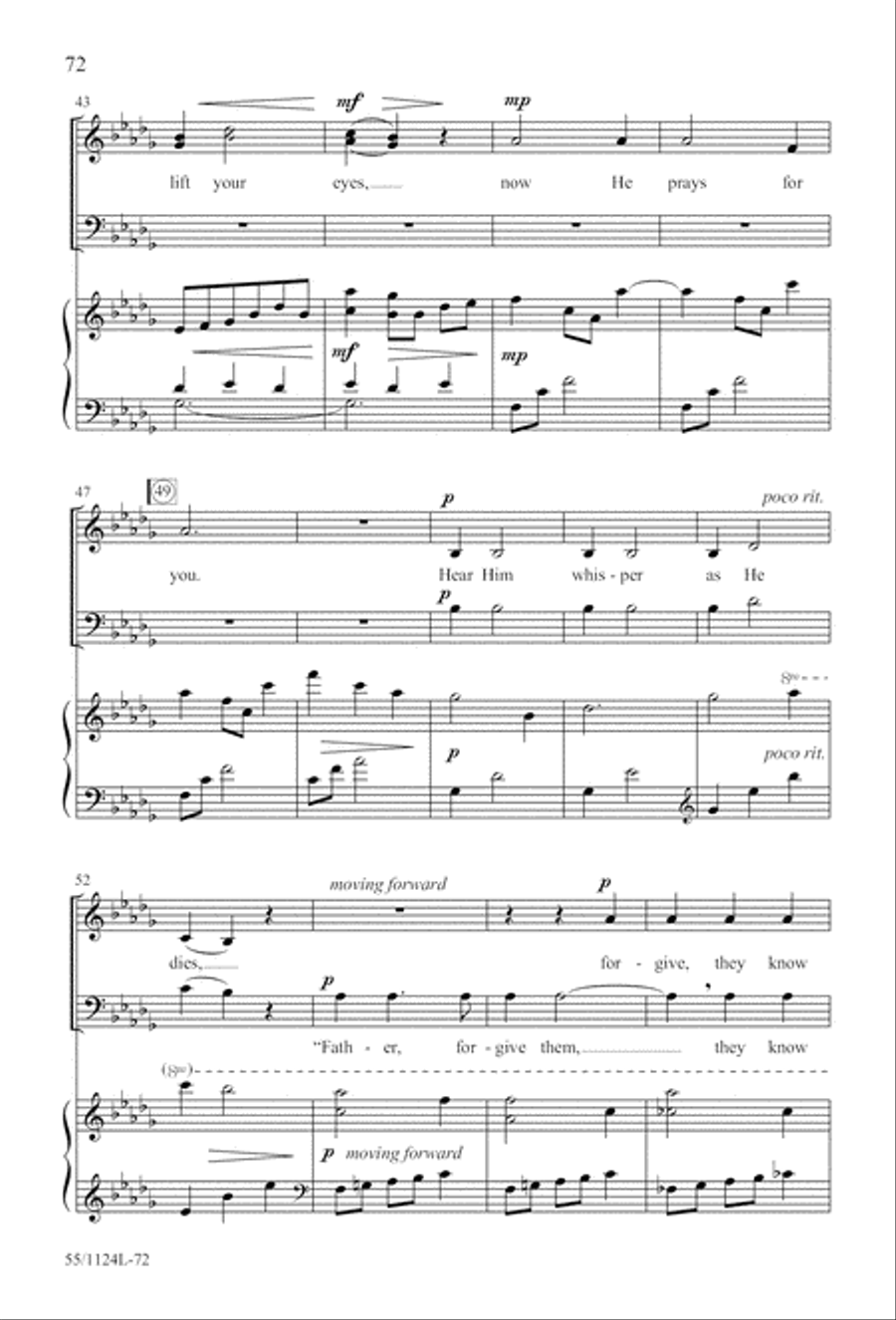 Come, Touch the Robe (Digital Download) 3-Part scores gallery preview page 72