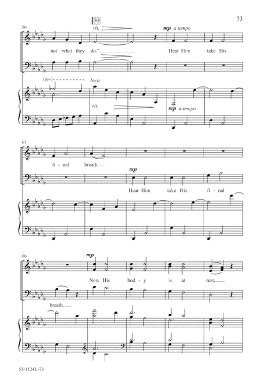 Come, Touch the Robe (Digital Download) 3-Part scores gallery preview page 73