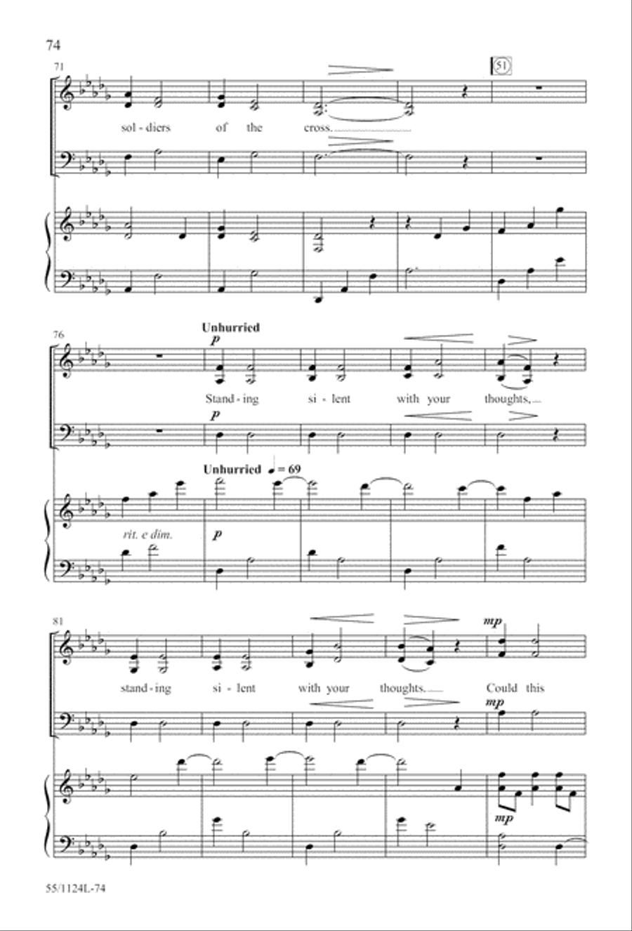 Come, Touch the Robe (Digital Download) 3-Part scores gallery preview page 74