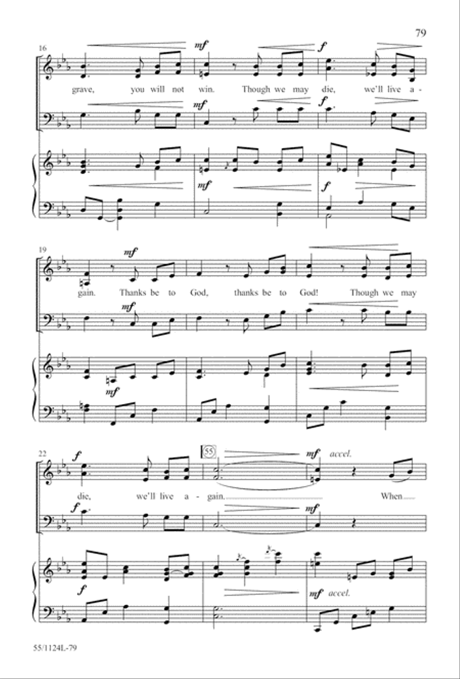 Come, Touch the Robe (Digital Download) 3-Part scores gallery preview page 79