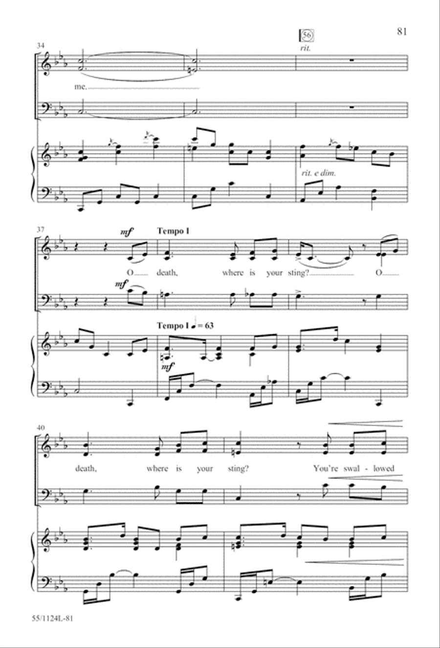 Come, Touch the Robe (Digital Download) 3-Part scores gallery preview page 81