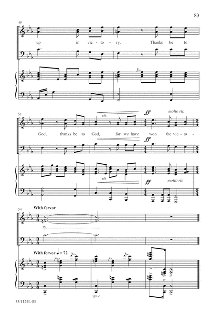 Come, Touch the Robe (Digital Download) 3-Part scores gallery preview page 83