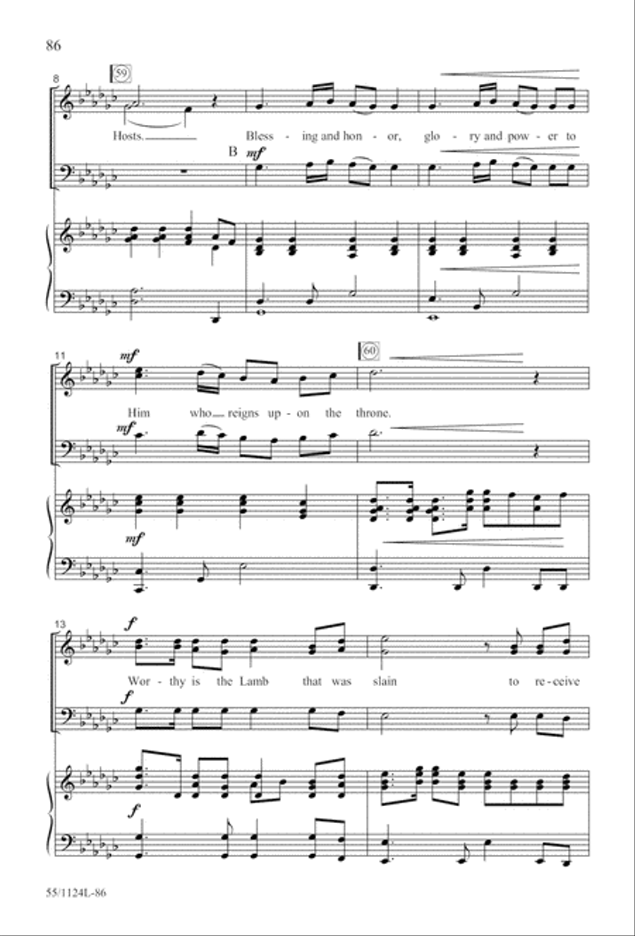 Come, Touch the Robe (Digital Download) 3-Part scores gallery preview page 86