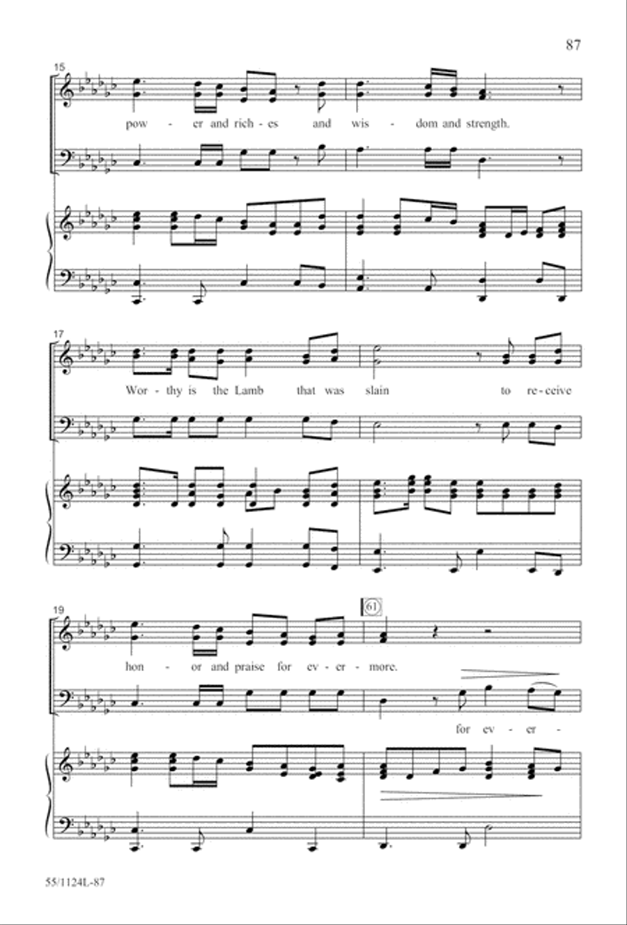 Come, Touch the Robe (Digital Download) 3-Part scores gallery preview page 87