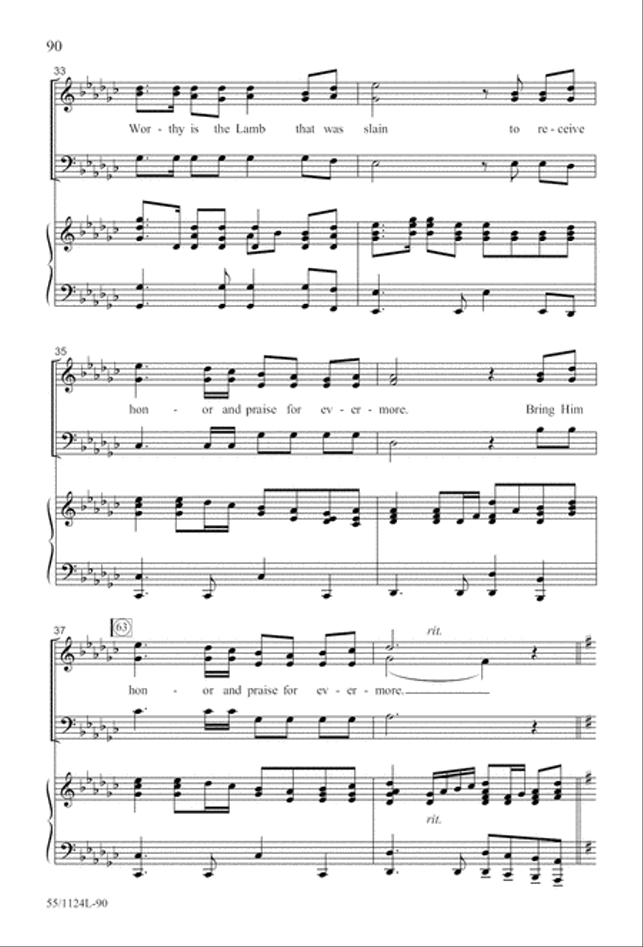 Come, Touch the Robe (Digital Download) 3-Part scores gallery preview page 90