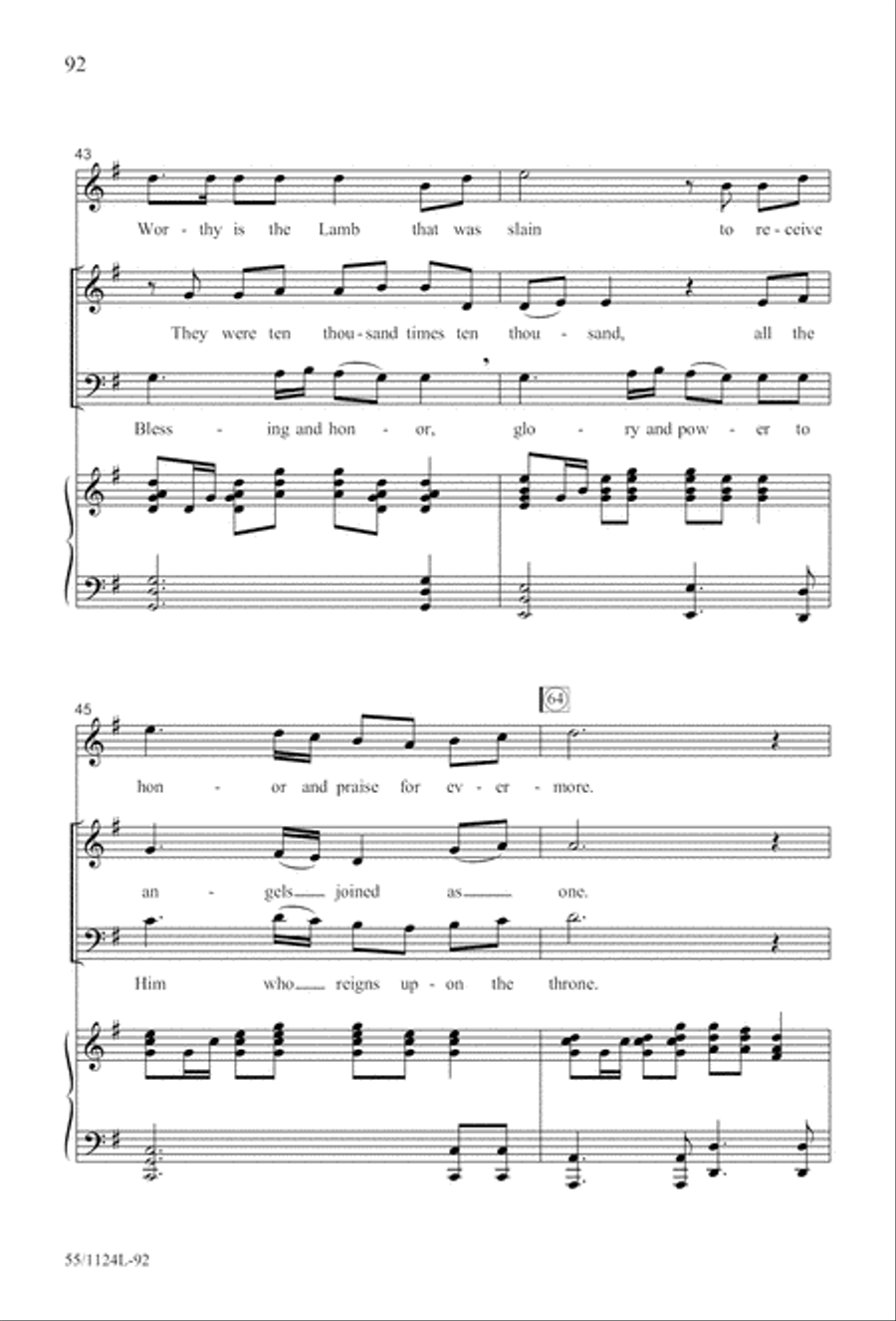 Come, Touch the Robe (Digital Download) 3-Part scores gallery preview page 92