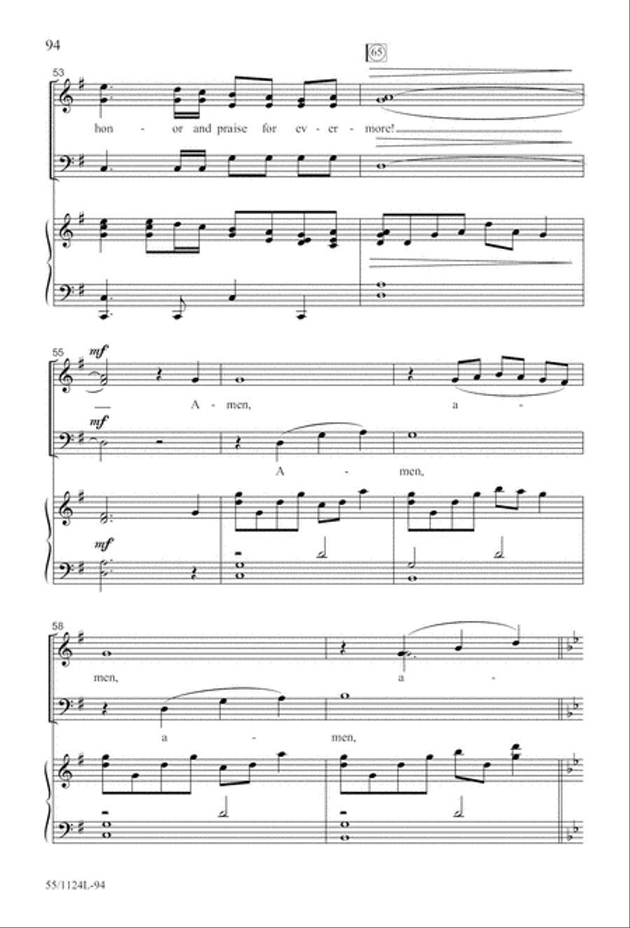Come, Touch the Robe (Digital Download) 3-Part scores gallery preview page 94