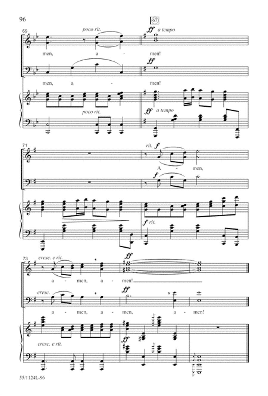 Come, Touch the Robe (Digital Download) 3-Part scores gallery preview page 96