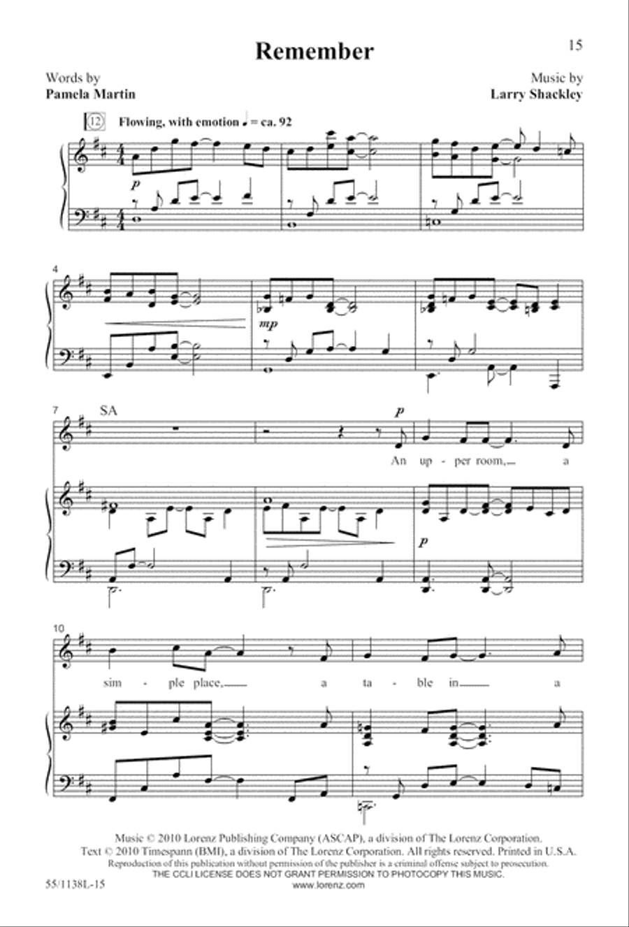 No Greater Sacrifice (Digital Download) 4-Part scores gallery preview page 15
