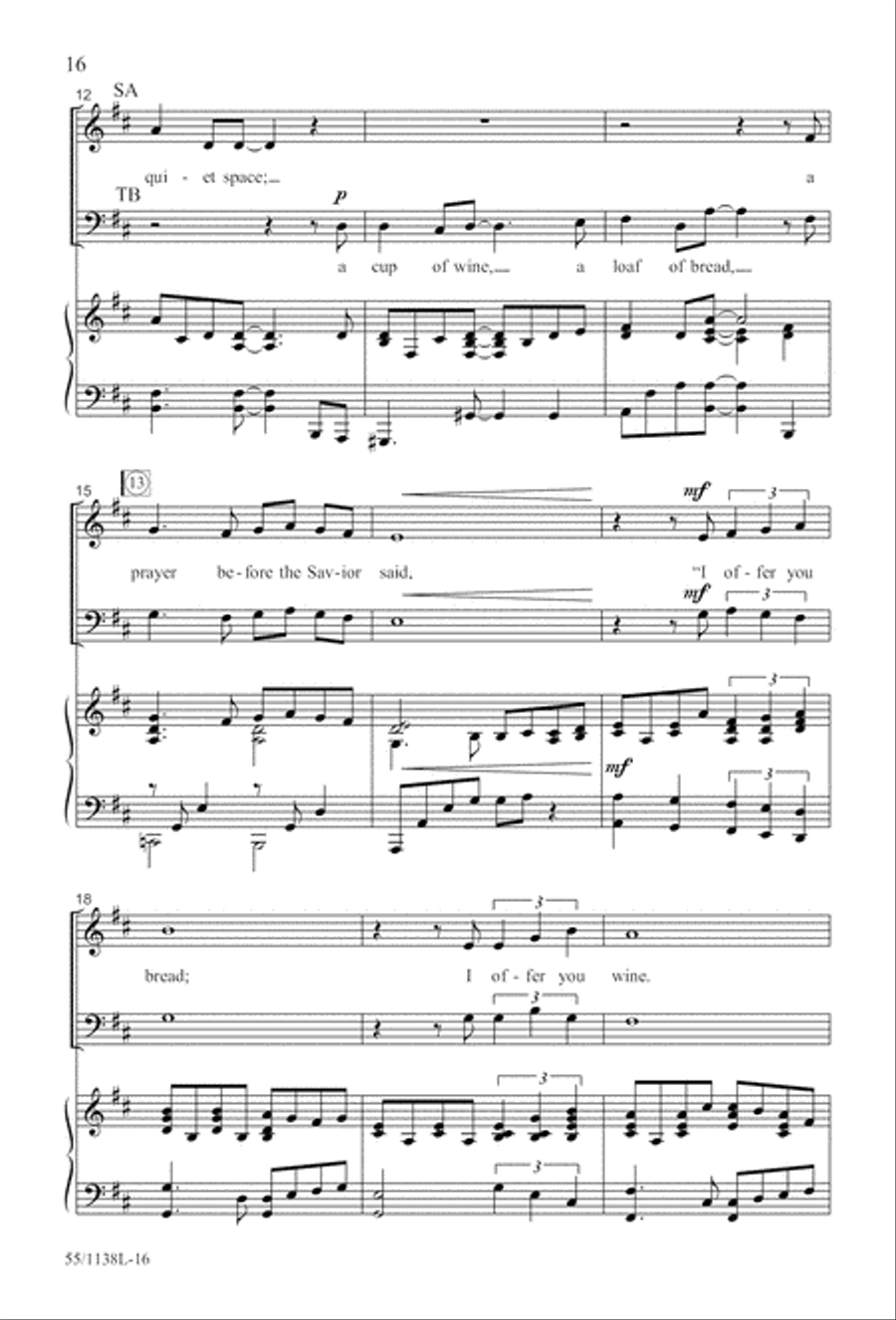 No Greater Sacrifice (Digital Download) 4-Part scores gallery preview page 16