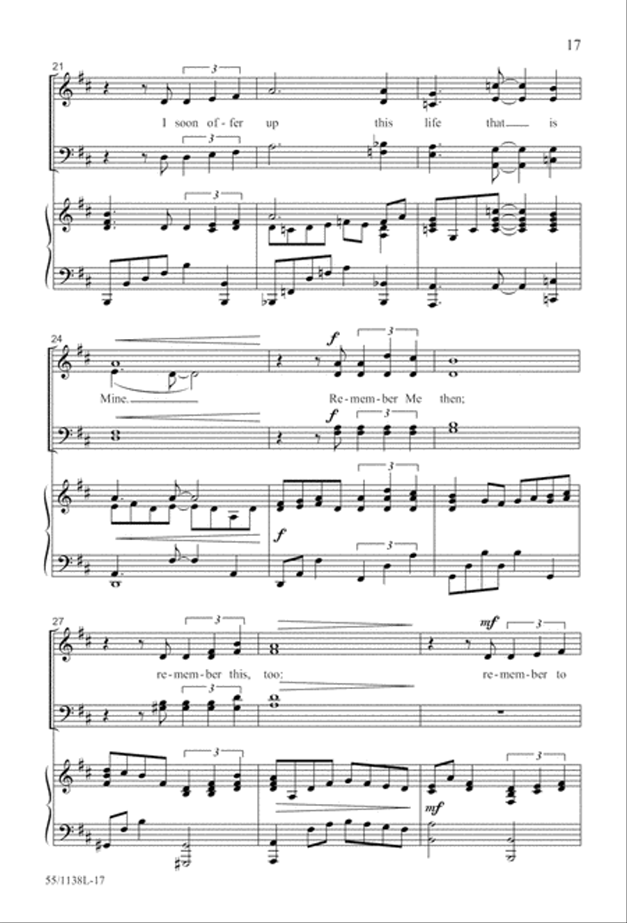 No Greater Sacrifice (Digital Download) 4-Part scores gallery preview page 17