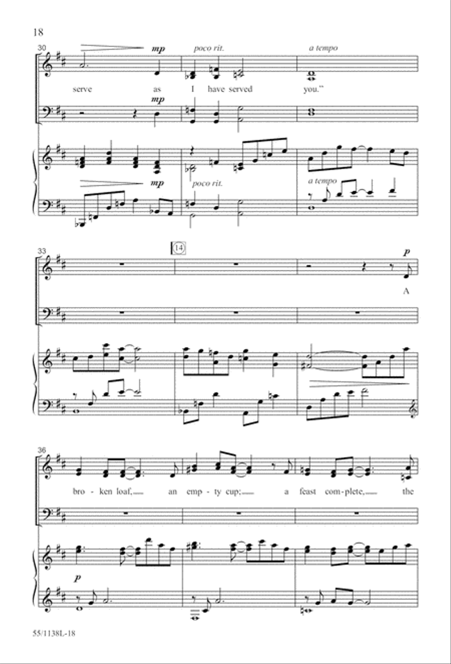 No Greater Sacrifice (Digital Download) 4-Part scores gallery preview page 18